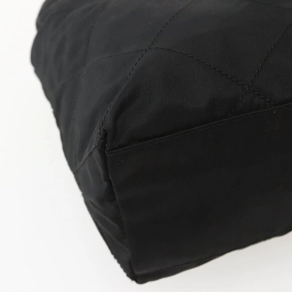 PRADA Chain Shoulder Bag Nylon Black Gold Auth 142072 - Picture 5 of 16